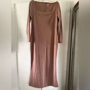 wild fable Long Sleeve Maxi Dress dark taupe